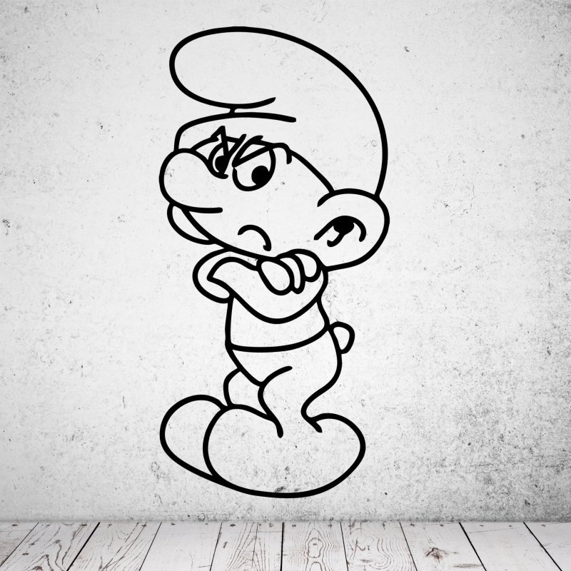 Preview: 46133 Die Schlümpfe Muffi Wandaufkleber